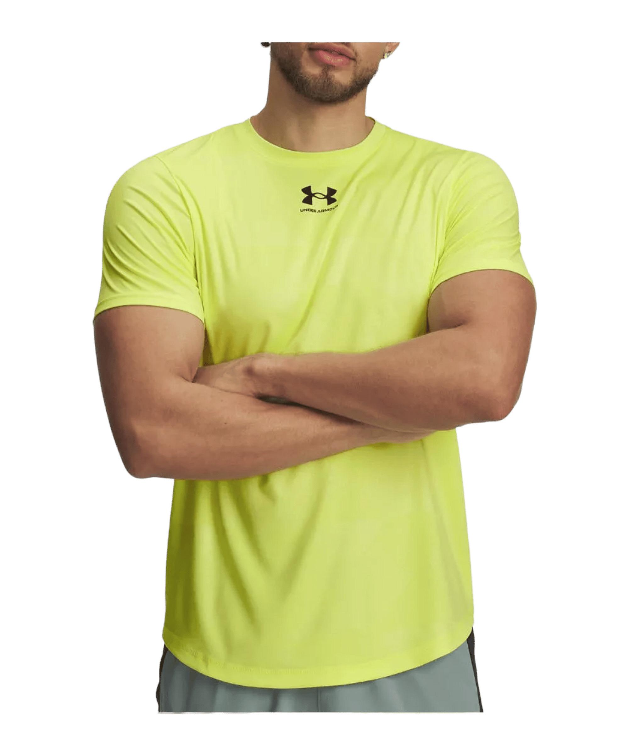 Under Armour Challenger Pro Trainingsshirt Funktionsshirt Herren - gelbschwarz