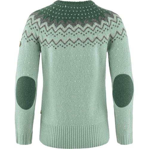 Rückansicht von FJ&Auml;LLR&Auml;VEN &Ouml;vik Knit Langarmshirt Damen Hellgr&uuml;n