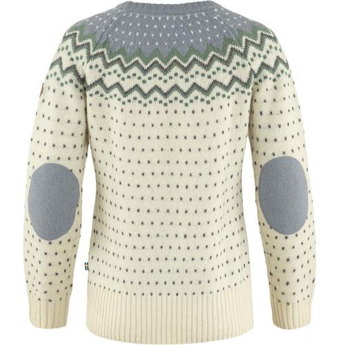 Rückansicht von FJ&Auml;LLR&Auml;VEN &Ouml;vik Knit Langarmshirt Damen Wei&szlig;