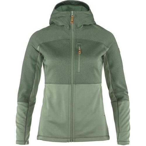 Rückansicht von FJ&Auml;LLR&Auml;VEN Abisko Trail Funktionsjacke Damen Oliv