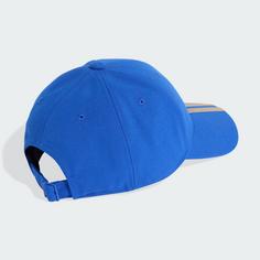 Rückansicht von adidas Italien Fu&szlig;ballkappe Cap Bold Blue / Hazy Beige