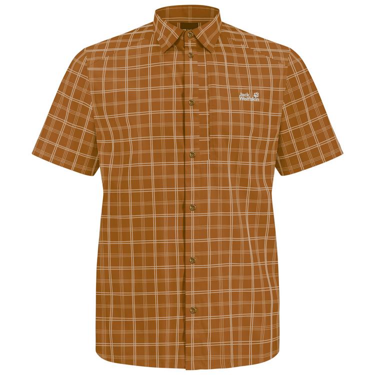 Jack Wolfskin Jack Wolfskin NORBO S/S SHIRT M Kurzarmhemd Herren - CHECK autumn leaves - 0 | SportScheck