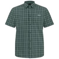 Jack Wolfskin NORBO S/S SHIRT M Kurzarmhemd Herren - CHECK sago palm