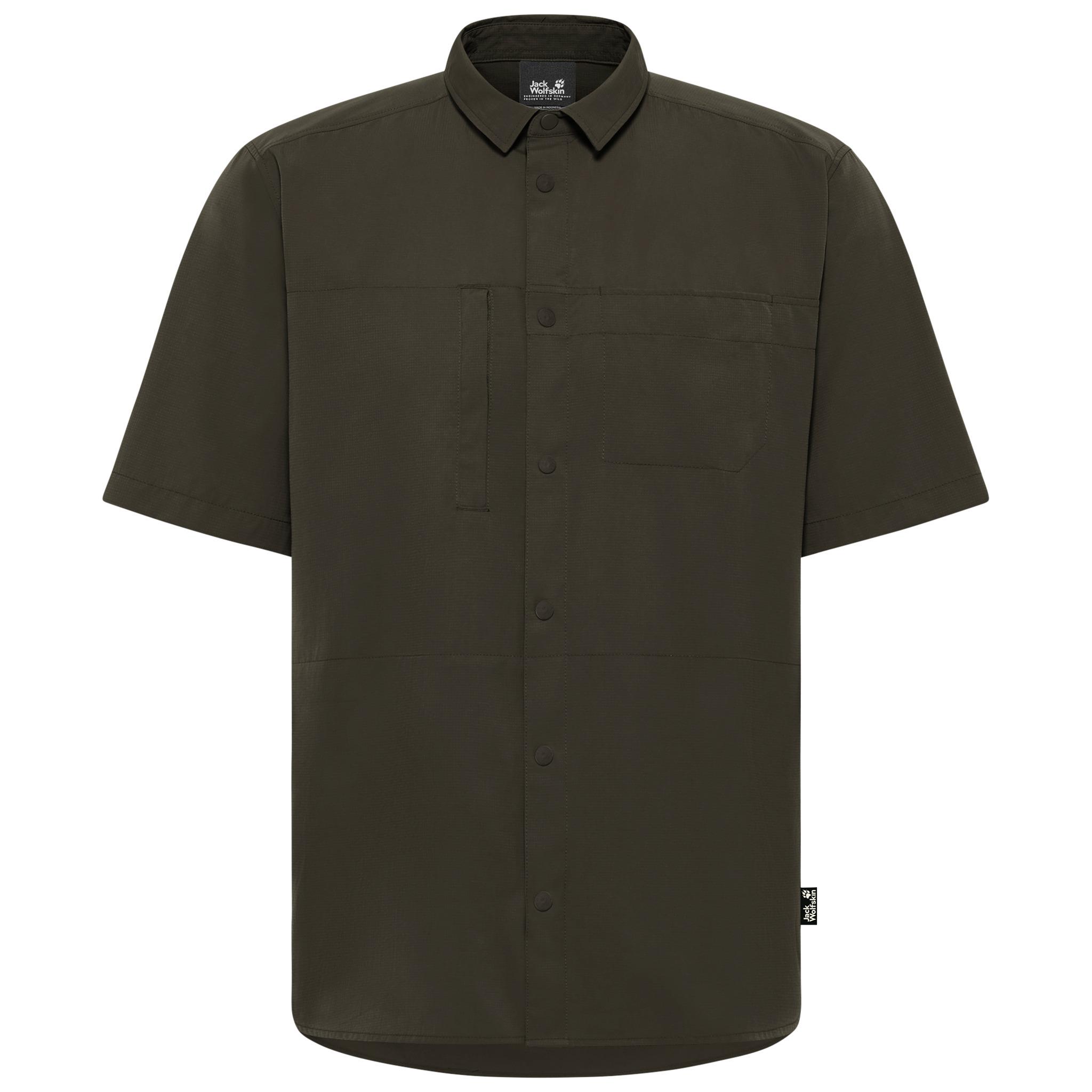 Jack Wolfskin SIERRA CANYON SS SHIRT M Funktionsshirt Herren - obsidian moss