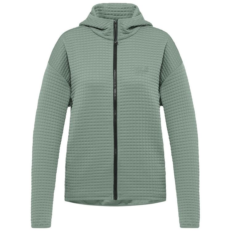 Jack Wolfskin Jack Wolfskin MOGARI HOODED FZ W Fleecejacke Damen - green zinnia - 0 | SportScheck