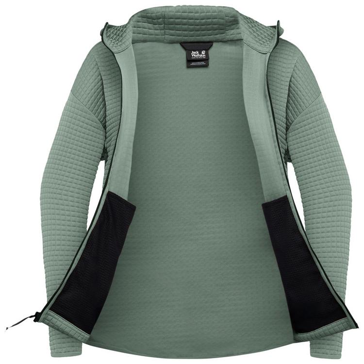 Jack Wolfskin Jack Wolfskin MOGARI HOODED FZ W Fleecejacke Damen - green zinnia - 3 | SportScheck