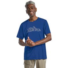 Rückansicht von Jack Wolfskin PEAK GRAPHIC T M Funktionsshirt Herren NEW MOUNTAIN blue orchid