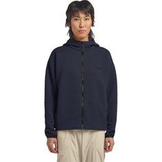 Rückansicht von Jack Wolfskin MOGARI HOODED FZ W Fleecejacke Damen dark navy / dark navy