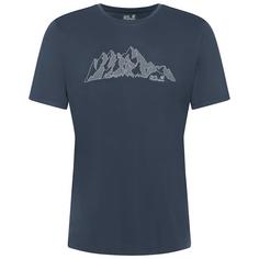 Jack Wolfskin PEAK GRAPHIC T M Funktionsshirt Herren NEW MOUNTAIN midnight sky