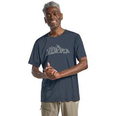 Rückansicht von Jack Wolfskin PEAK GRAPHIC T M Funktionsshirt Herren NEW MOUNTAIN midnight sky