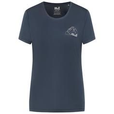 Jack Wolfskin PEAK GRAPHIC T W Funktionsshirt Damen NEW MOUNTAIN midnight sky