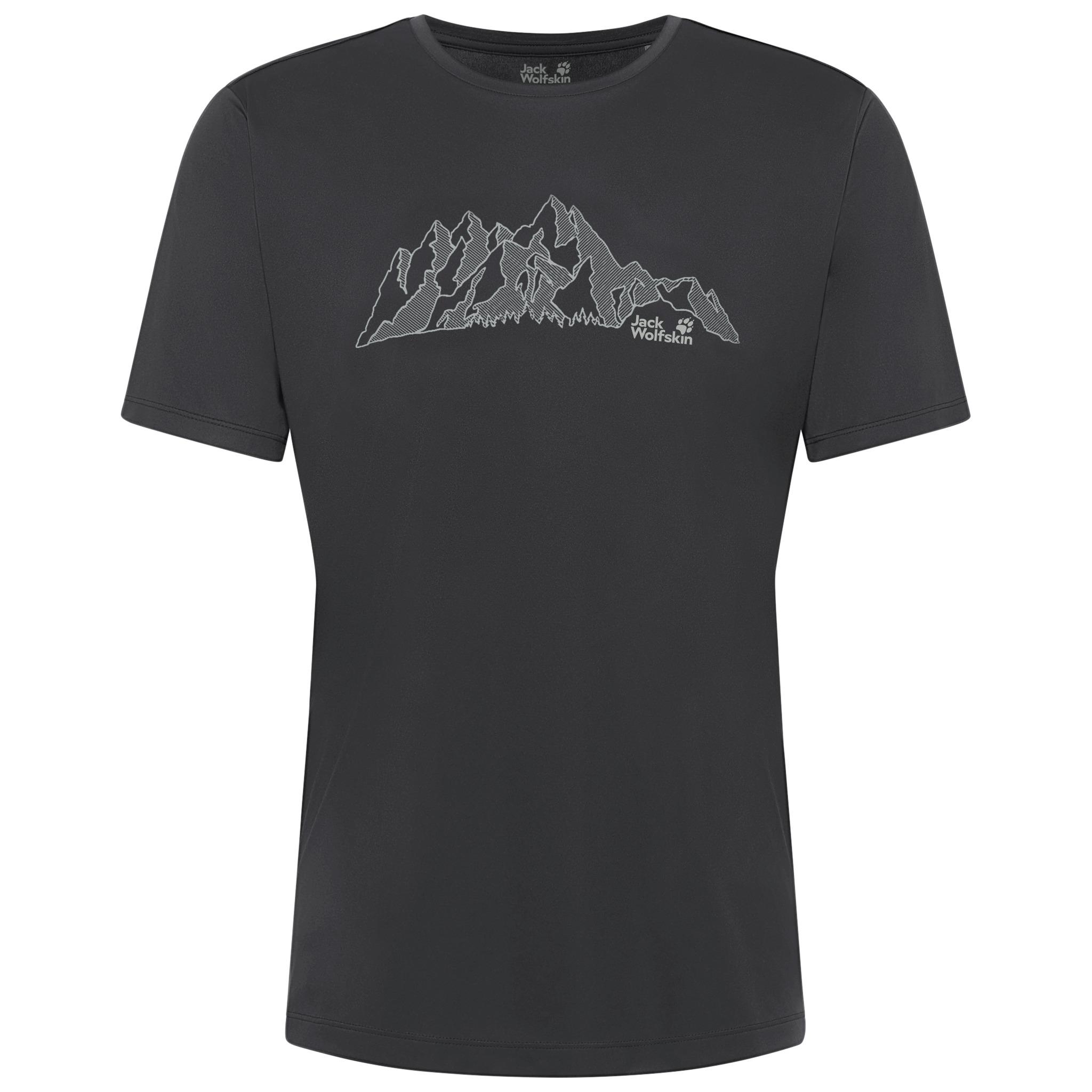 Jack Wolfskin PEAK GRAPHIC T M Funktionsshirt Herren - NEW MOUNTAIN phantom