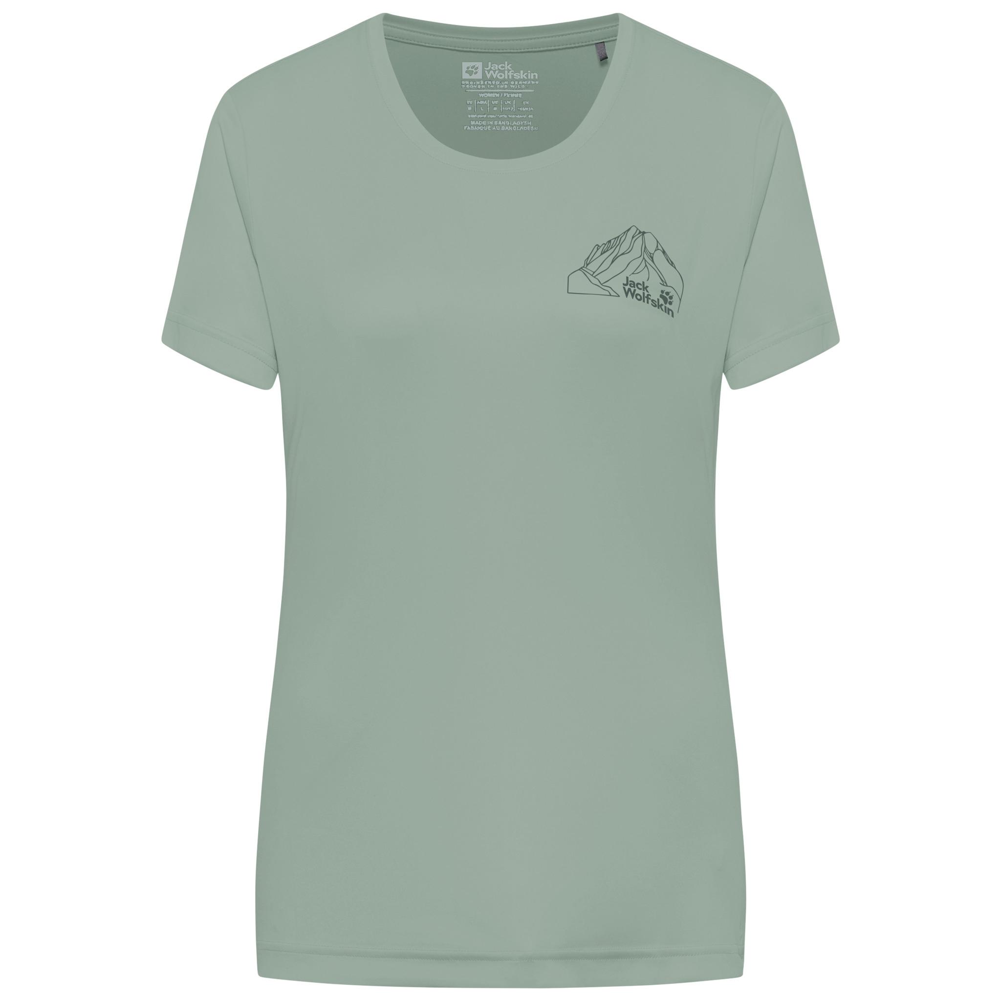 Jack Wolfskin PEAK GRAPHIC T W Funktionsshirt Damen - NEW MOUNTAIN green zinnia