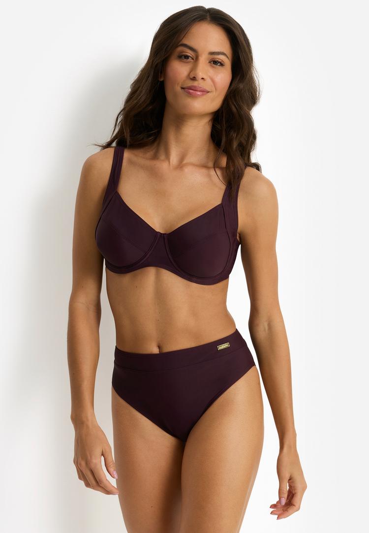 Lascana Lascana Highwaist-Bikini-Hose Bikini Hose Damen - aubergine - 3 | SportScheck