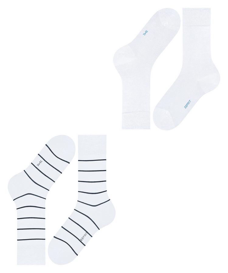 ESPRIT ESPRIT Modern Stripe SO  2-Pack Socken Herren - white (2000) - 2 | SportScheck