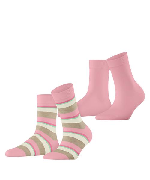 ESPRIT Crochet Stripe  2-Pack Socken Damen