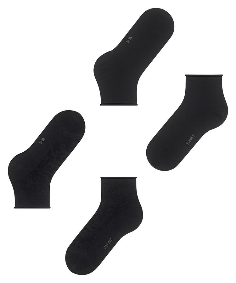 ESPRIT ESPRIT Lacy Flowers SSO  2-Pack Socken Damen - black (3000) - 2 | SportScheck