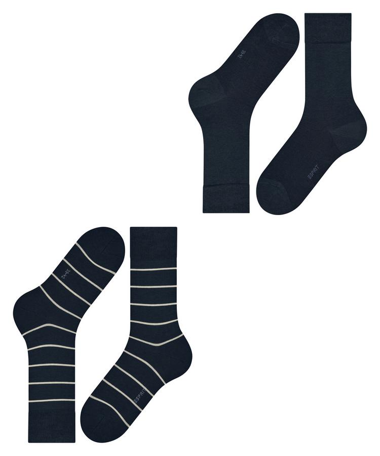 ESPRIT ESPRIT Modern Stripe SO  2-Pack Socken Herren - marine (6120) - 2 | SportScheck