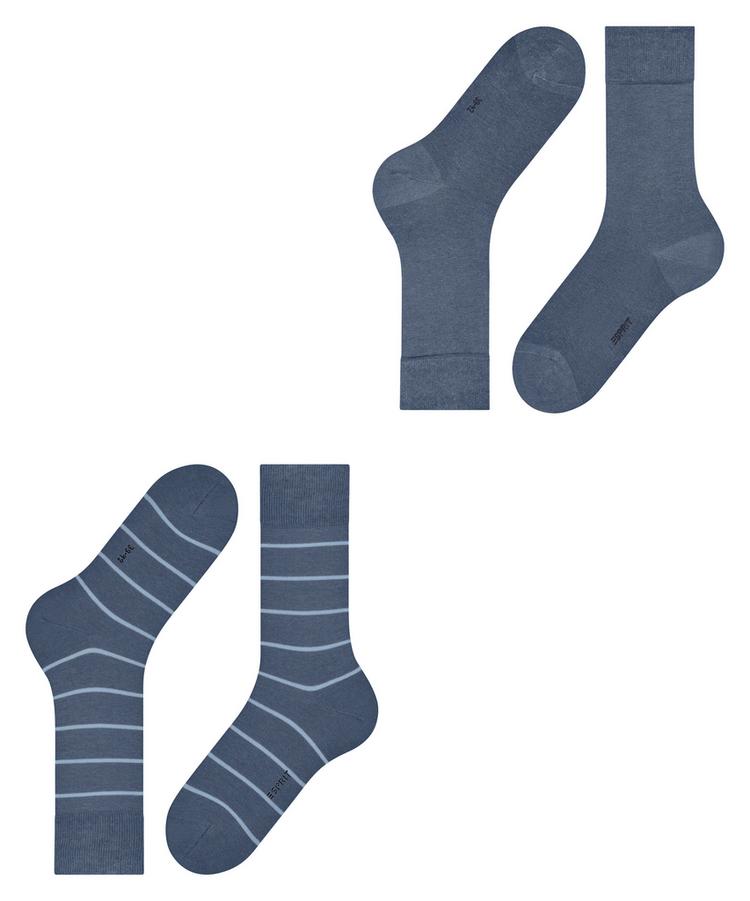 ESPRIT ESPRIT Modern Stripe SO  2-Pack Socken Herren - light denim (6660) - 2 | SportScheck