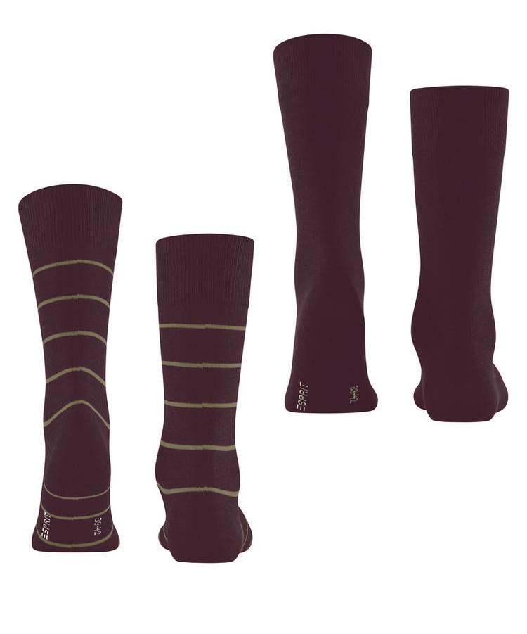 ESPRIT ESPRIT Modern Stripe SO  2-Pack Socken Herren - claret (8375) - 0 | SportScheck