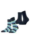 ESPRIT Crochet Stripe  2-Pack Socken Damen - sortiment (0050)