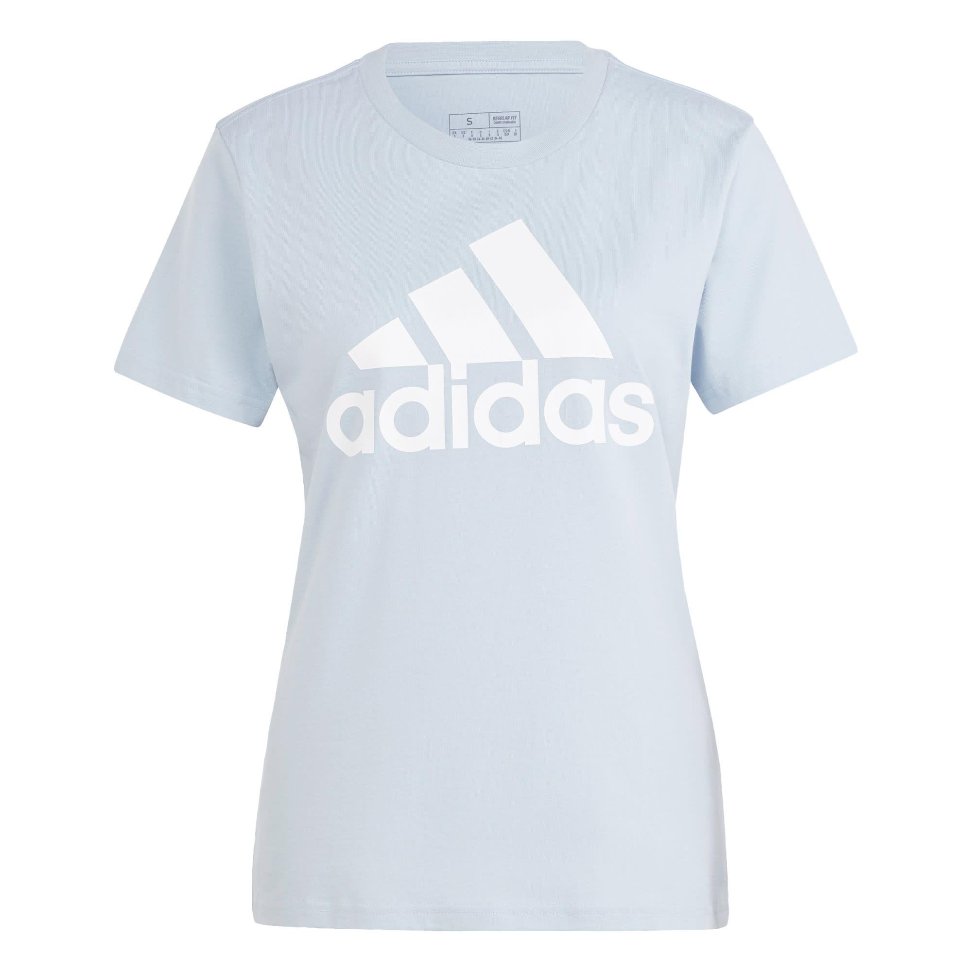adidas Essentials Logo-T-Shirt T-Shirt Damen - Wonder Blue / White