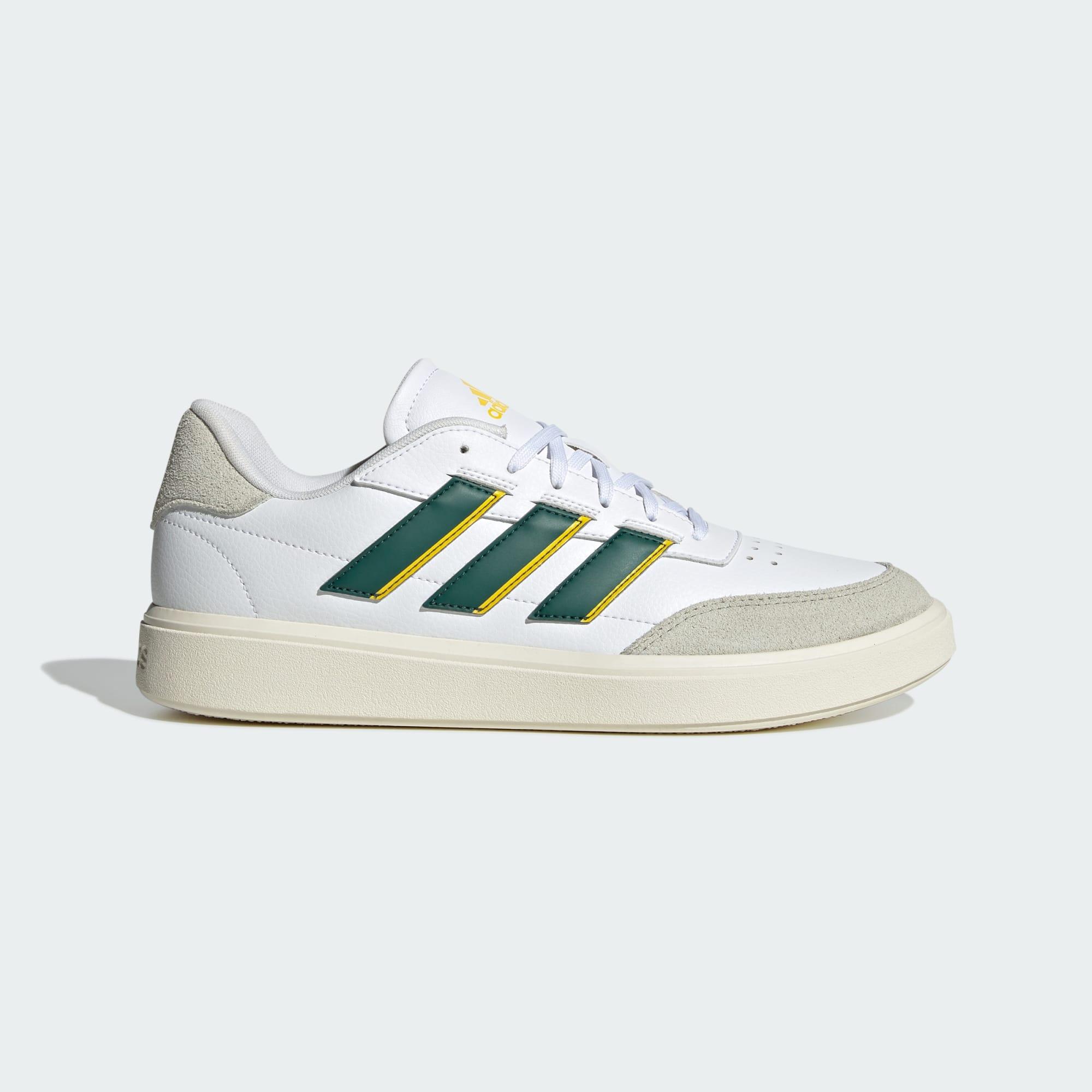adidas Courtblock Schuh Sneaker Herren - Cloud White / Collegiate Green / Utility Yellow