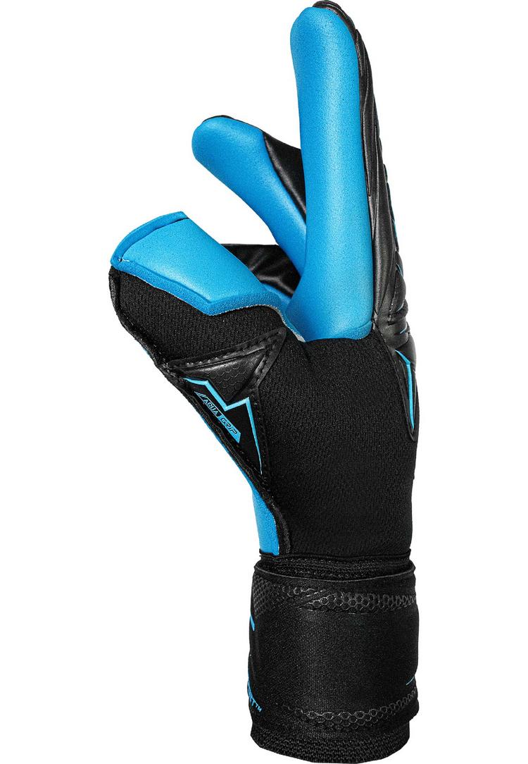 Reusch Reusch Attrakt Aqua Finger Support Torwarthandschuhe - 7736 blck/aqua blue - 0 | SportScheck