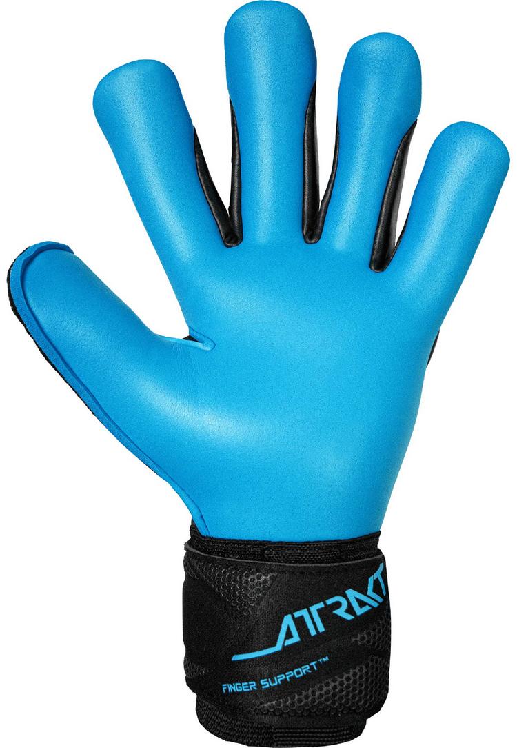 Reusch Reusch Attrakt Aqua Finger Support Torwarthandschuhe - 7736 blck/aqua blue - 1 | SportScheck