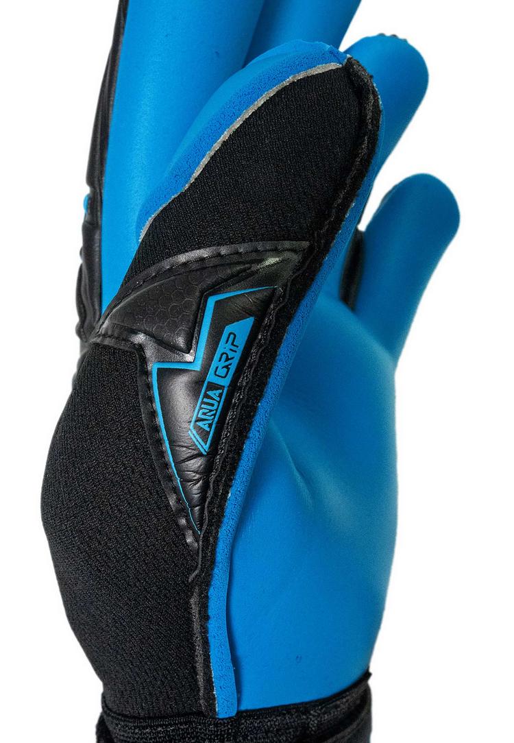 Reusch Reusch Attrakt Aqua Finger Support Torwarthandschuhe - 7736 blck/aqua blue - 3 | SportScheck
