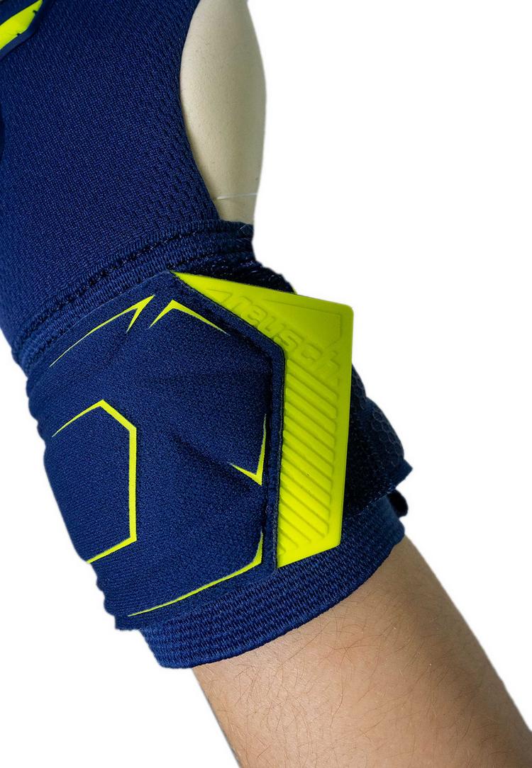 Reusch Reusch Attrakt Duo Finger Support Torwarthandschuhe - 4409 premium blue/sfty yellow - 4 | SportScheck