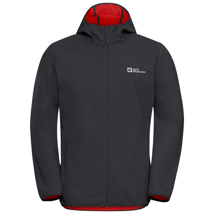 Jack Wolfskin Jack Wolfskin BORNBERG HOODY M Softshelljacke Herren - phantom / red - 0 | SportScheck