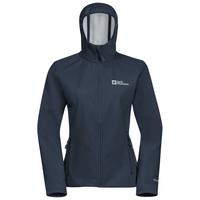 Jack Wolfskin BORNBERG HOODY W Softshelljacke Damen - midnight sky / grey