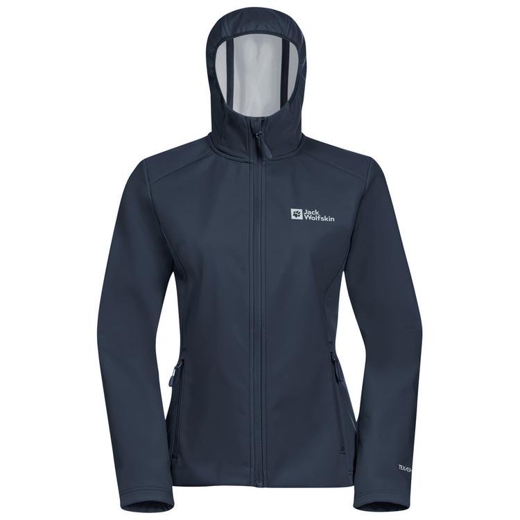 Jack Wolfskin Jack Wolfskin BORNBERG HOODY W Softshelljacke Damen - midnight sky / grey - 0 | SportScheck