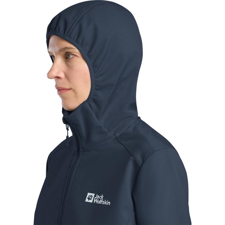 Jack Wolfskin Jack Wolfskin BORNBERG HOODY W Softshelljacke Damen - midnight sky / grey - 0 | SportScheck