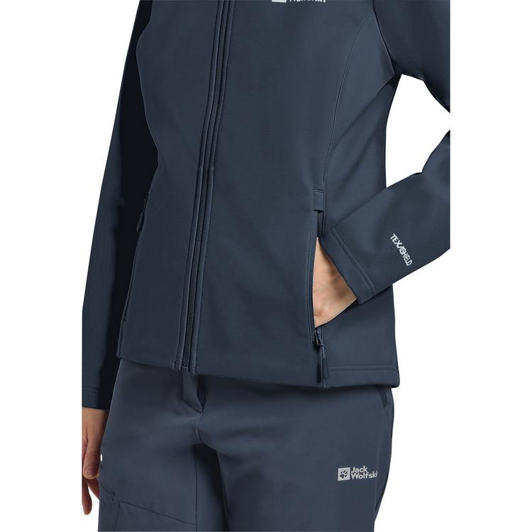 Jack Wolfskin Jack Wolfskin BORNBERG HOODY W Softshelljacke Damen - midnight sky / grey - 1 | SportScheck