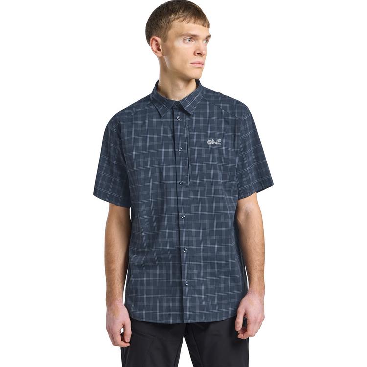 Jack Wolfskin Jack Wolfskin NORBO S/S SHIRT M Kurzarmhemd Herren - CHECK midnight sky - 0 | SportScheck