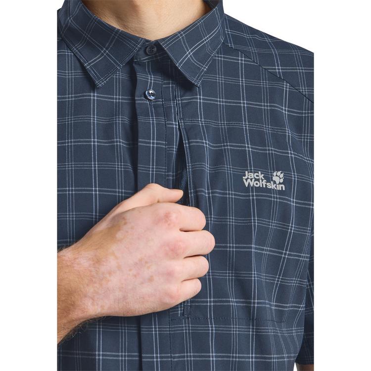 Jack Wolfskin Jack Wolfskin NORBO S/S SHIRT M Kurzarmhemd Herren - CHECK midnight sky - 0 | SportScheck