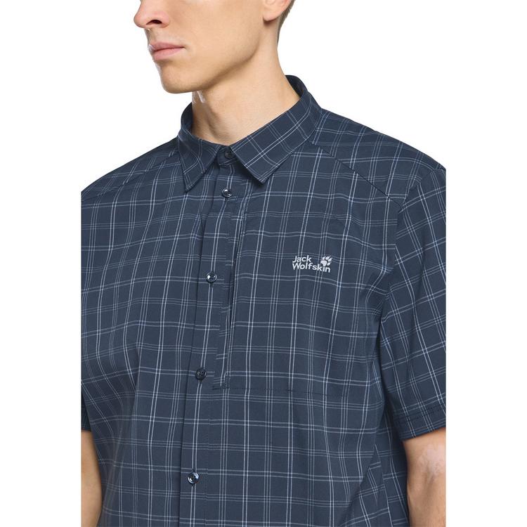 Jack Wolfskin Jack Wolfskin NORBO S/S SHIRT M Kurzarmhemd Herren - CHECK midnight sky - 1 | SportScheck