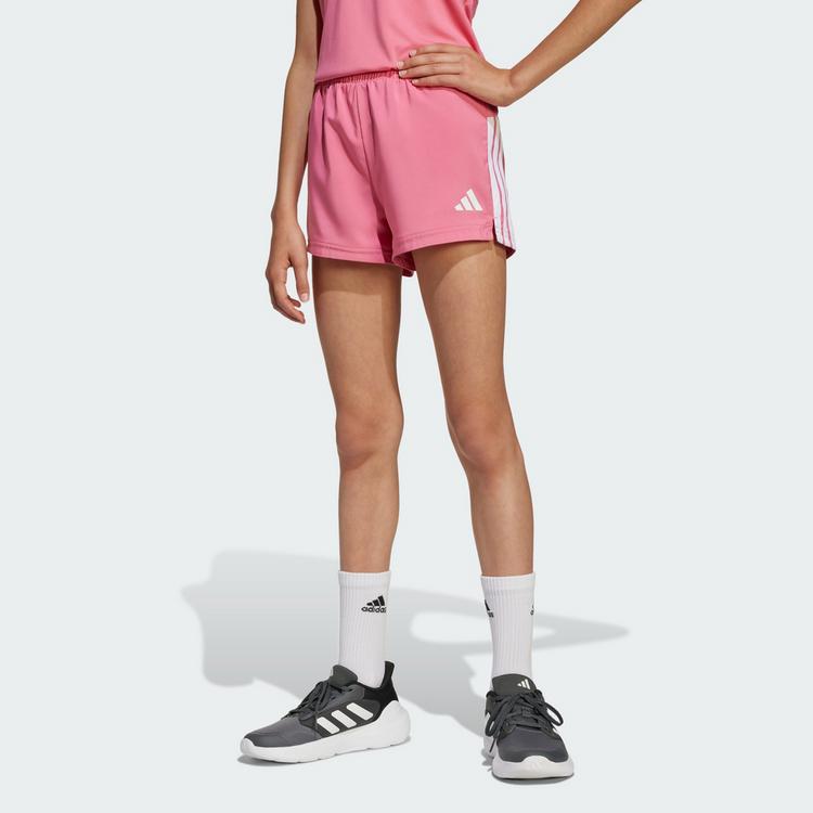 adidas adidas Train Essentials 3-Streifen Kids Shorts Funktionsshorts Kinder - Pink Fusion / White - 0 | SportScheck