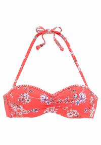 sunseeker B&uuml;gel-Bandeau-Bikini-Top Bikini Oberteil Damen - orange-bedruckt