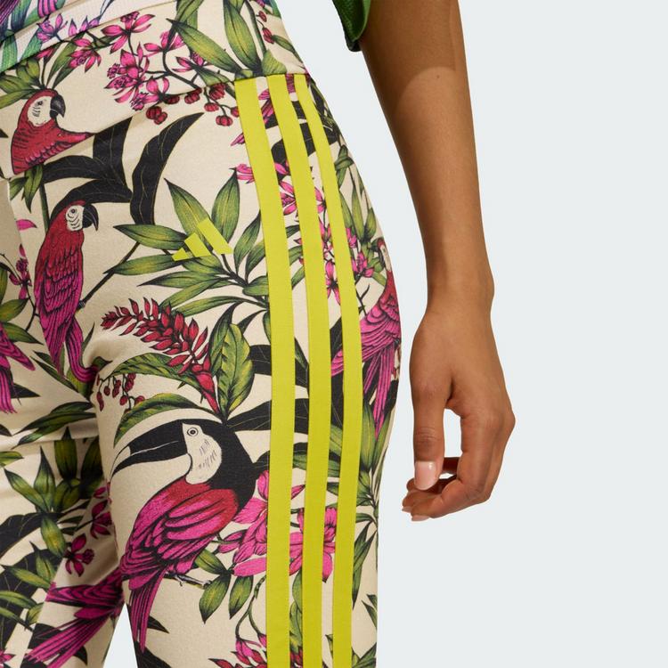 adidas adidas ADIDAS x FARM RIO BIKE SHORTS Funktionsshorts Damen - Crystal Linen / Semi Lucid Fuchsia / Green - 0 | SportScheck