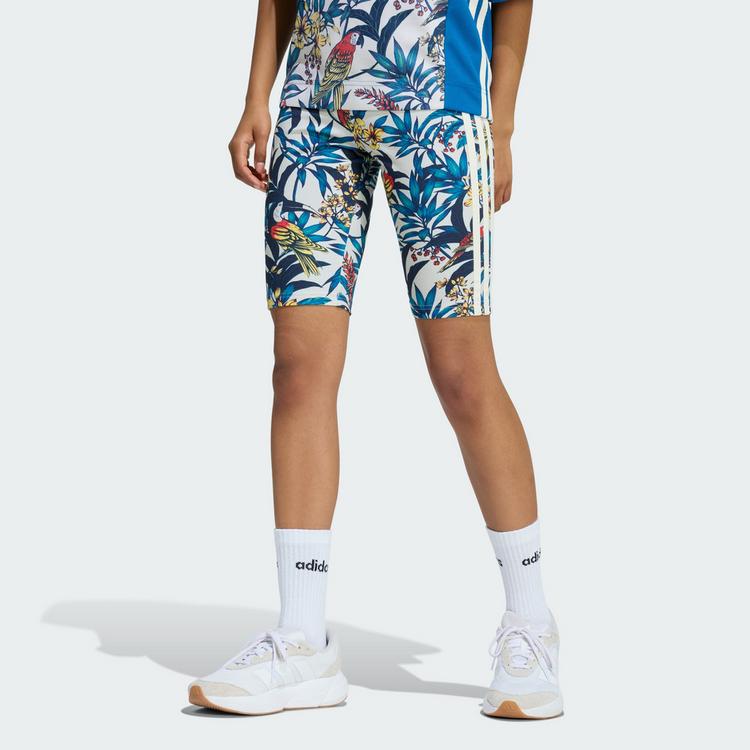 adidas adidas ADIDAS x FARM RIO BIKE SHORTS Funktionsshorts Damen - Talc / St Fade Gold / Cream White - 0 | SportScheck