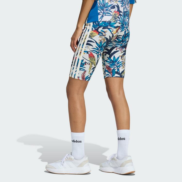 adidas adidas ADIDAS x FARM RIO BIKE SHORTS Funktionsshorts Damen - Talc / St Fade Gold / Cream White - 1 | SportScheck
