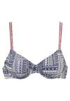 S.OLIVER B&uuml;gel-Bikini-Top Bikini Oberteil Damen - blau-rot