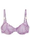 Lascana B&uuml;gel-Bikini-Top Bikini Oberteil Damen - flieder bedruckt