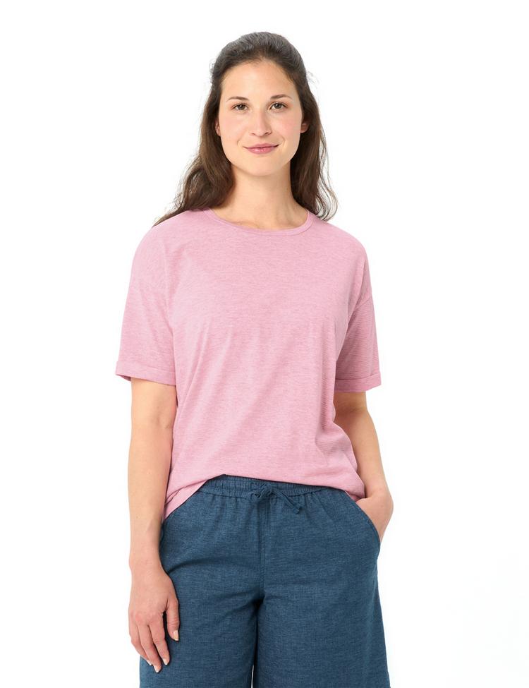 VAUDE VAUDE Women's Mineo Striped T-Shirt T-Shirt Damen - raspberry - 2 | SportScheck