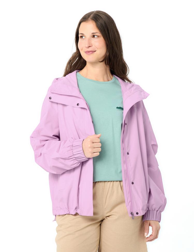 VAUDE VAUDE Women's Mineo Rain Jacket Poncho Damen - raspberry - 4 | SportScheck