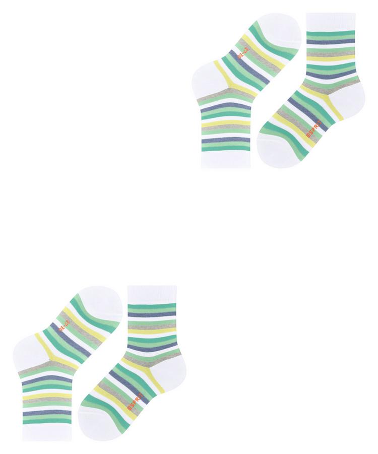 ESPRIT ESPRIT Playful Stripe SO  2-Pack Socken Kinder - white (2000) - 2 | SportScheck