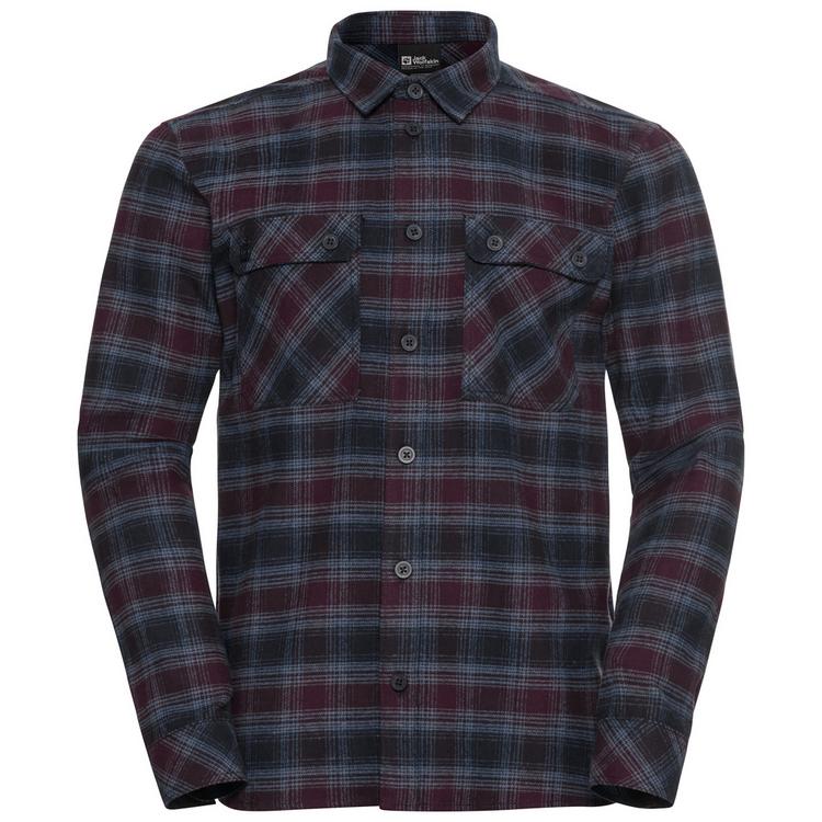 Jack Wolfskin Jack Wolfskin BAJA FLANNEL SHIRT M Langarmhemd Herren - CHECK dark navy - 0 | SportScheck